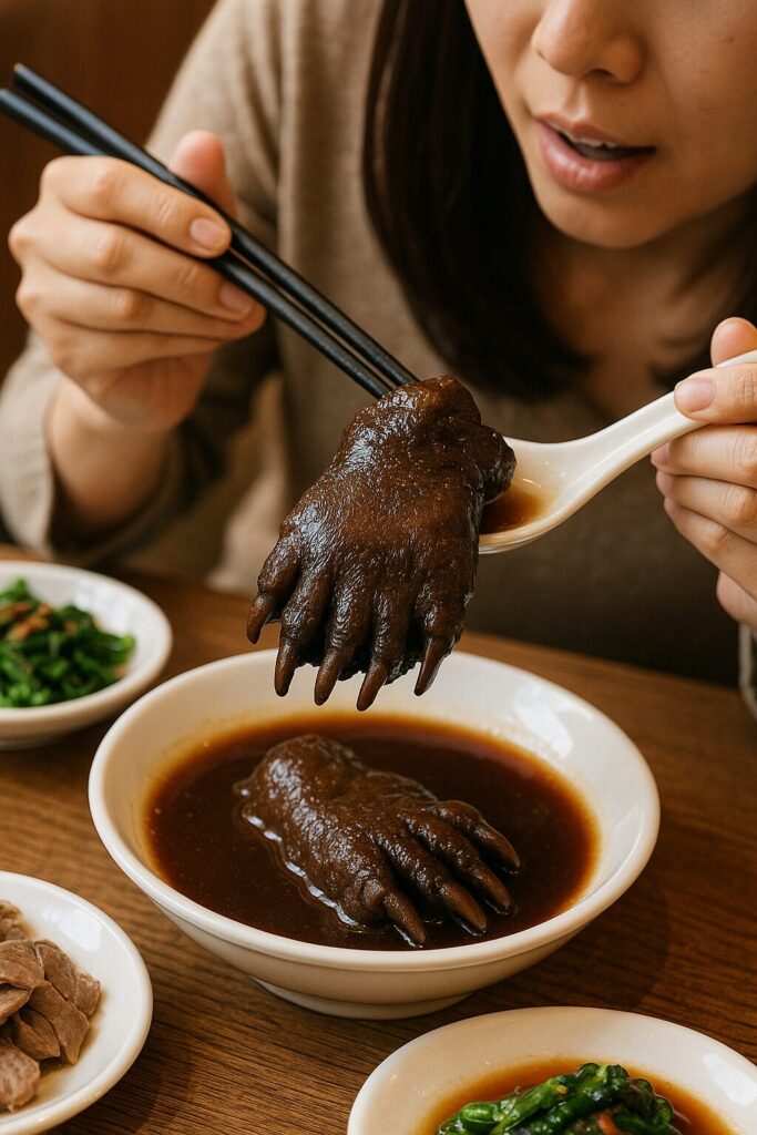 熊の手の食事