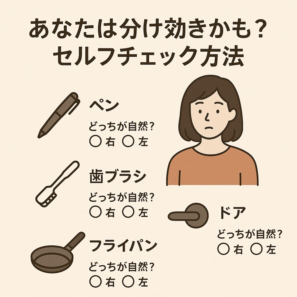 クロスドミナンス簡単チェック表