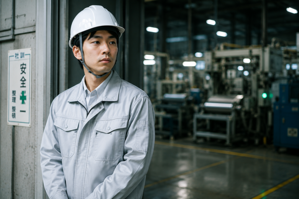 未経験で工場勤務を始める新人作業員のイメージ